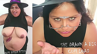 Big Tits And Cum Swallowing In Halloween Porn