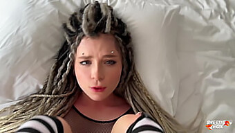 Busty Amateur With Unique Piercings And Dreadlocks Gives A Deepthroat Blowjob