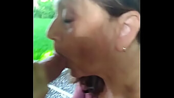 Pov Video Of A Mature Woman Getting A Morning Visit From A Neighbor With A Special Delivery In Her Mouth.