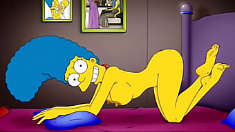 Marge'In Hentai Animasyonundaki Anal Zevki, Boşalma Sıvısı Fışkırtması Ile