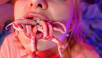 Arya Grander'S Bizarre Video Of Octopus Chewing And Saliva Play